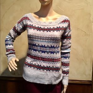 AEO Fair Isle Wide Neck Sweater